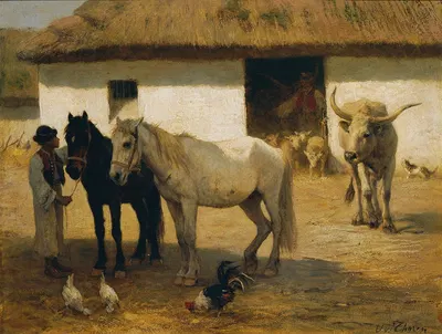 Ungarischer Bauernhof by Отто фон Торен, 1860-1870 — digital art print download