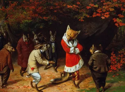 His Majesty Receives by Уильям Холбрук Бирд, 1885 — digital art print download