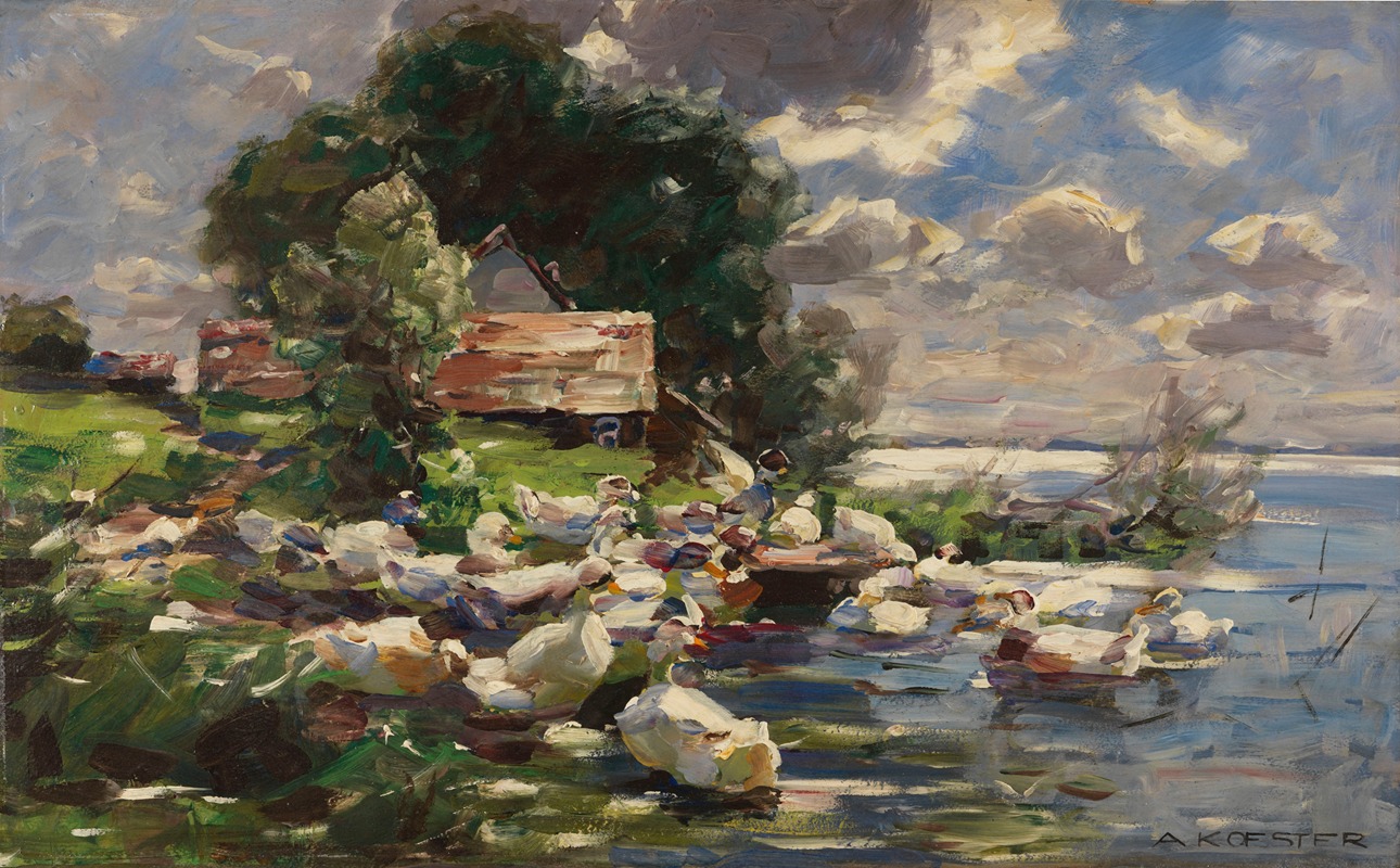 Enten am See by Александр Кёстер, 1926 — digital art print download