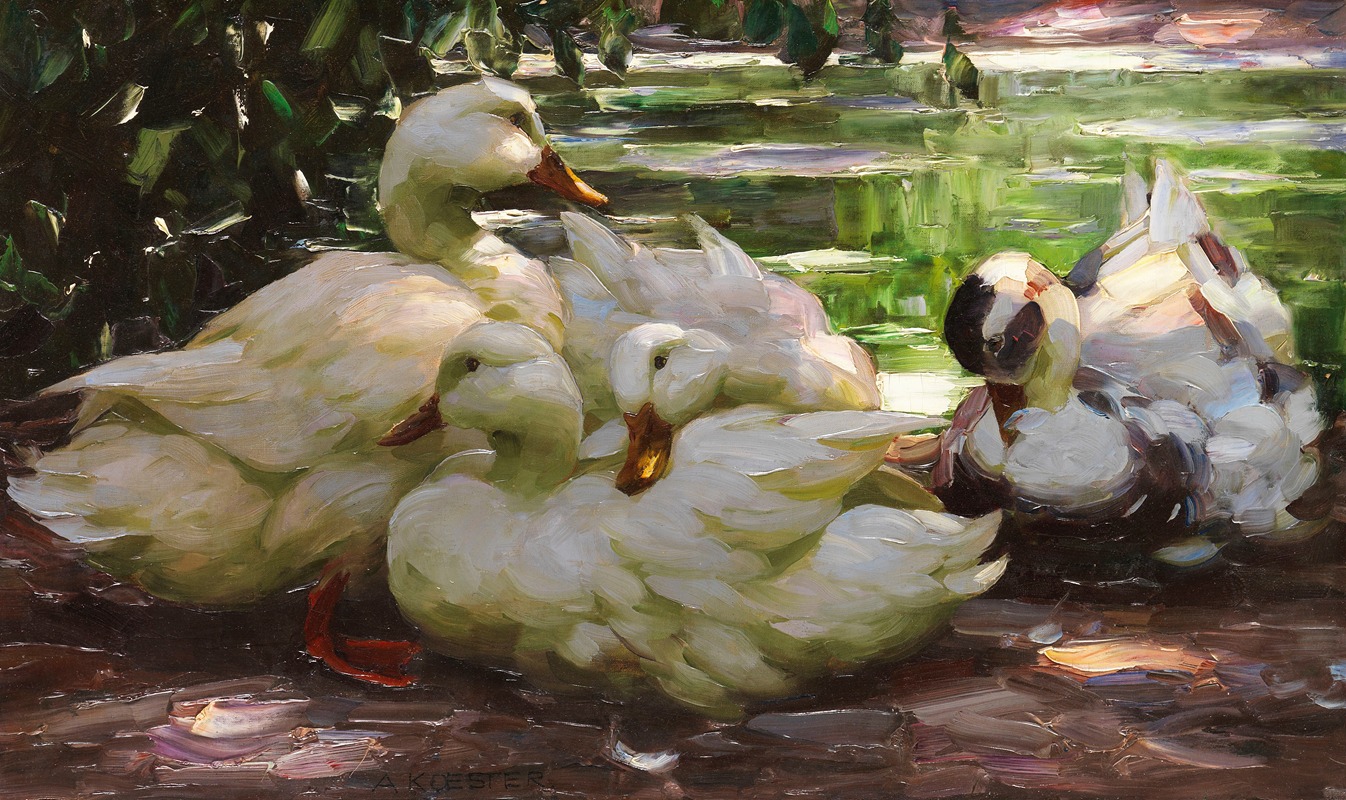 Enten am Ufer by Александр Кёстер — digital art print download