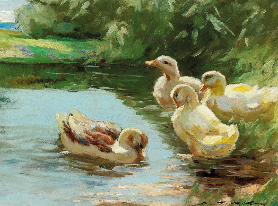 Ducks in the water by Деметер Коко — digital art print download