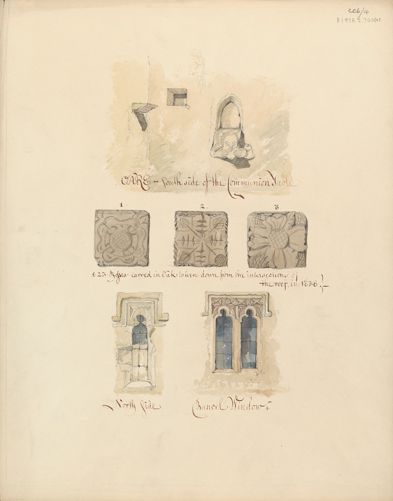 Oare Church, Architectural Details — Рев. Джеймс Булвер