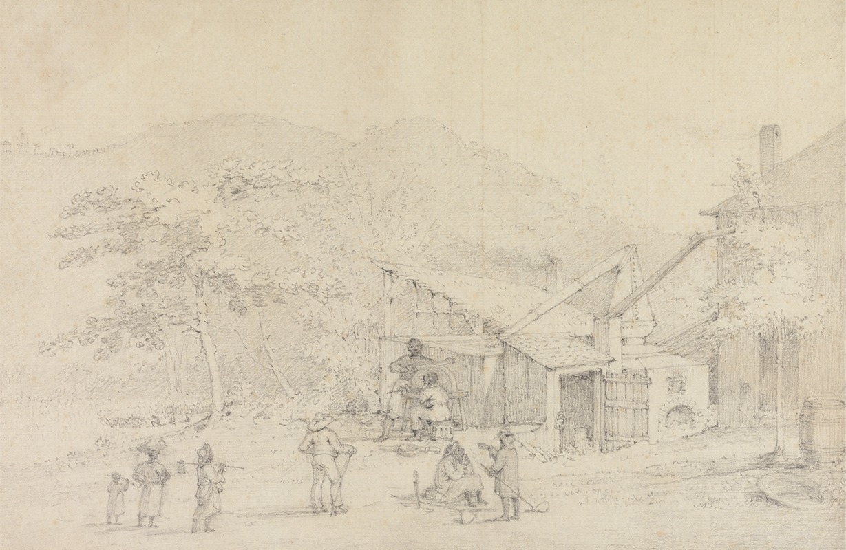 Preparing for the Field, Trinidad by Richard Bridgens — digital art print download