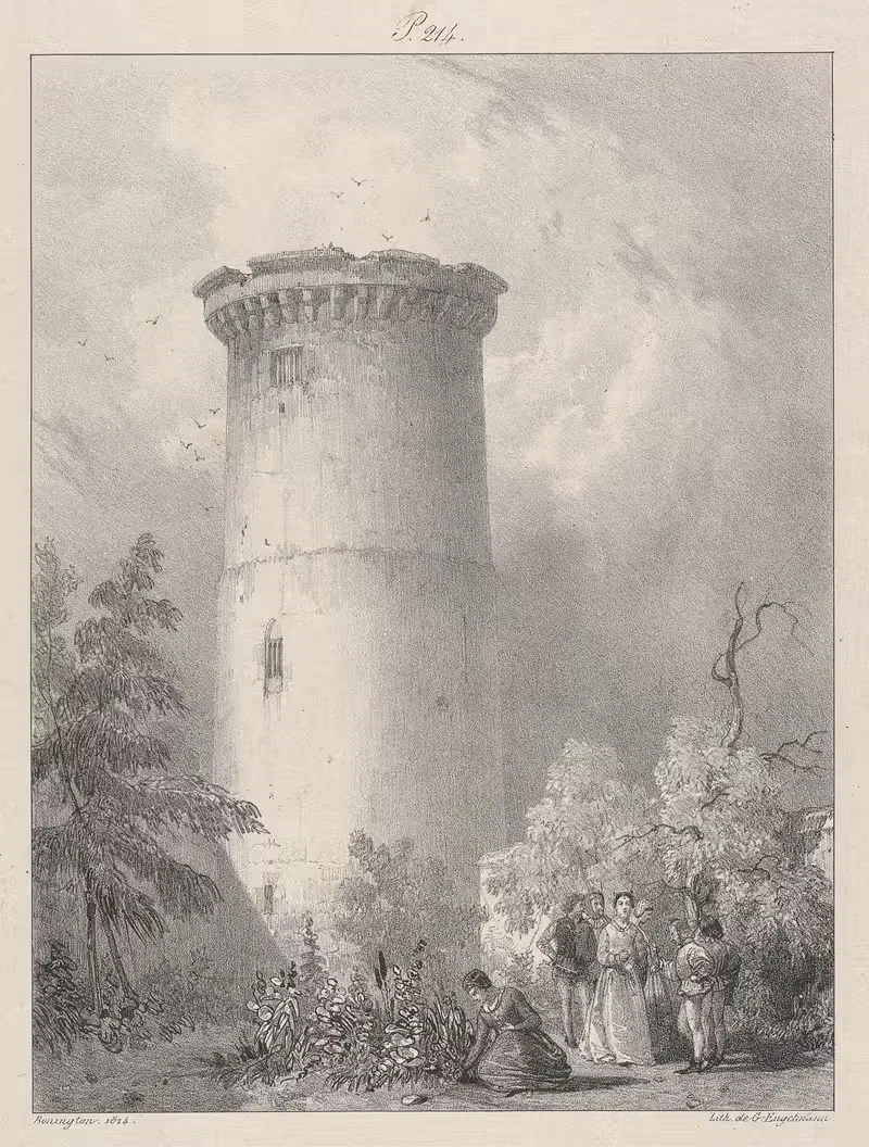 Башня архивов в Верноне by Ричард Паркс Бонингтон, 1824 — digital art print download