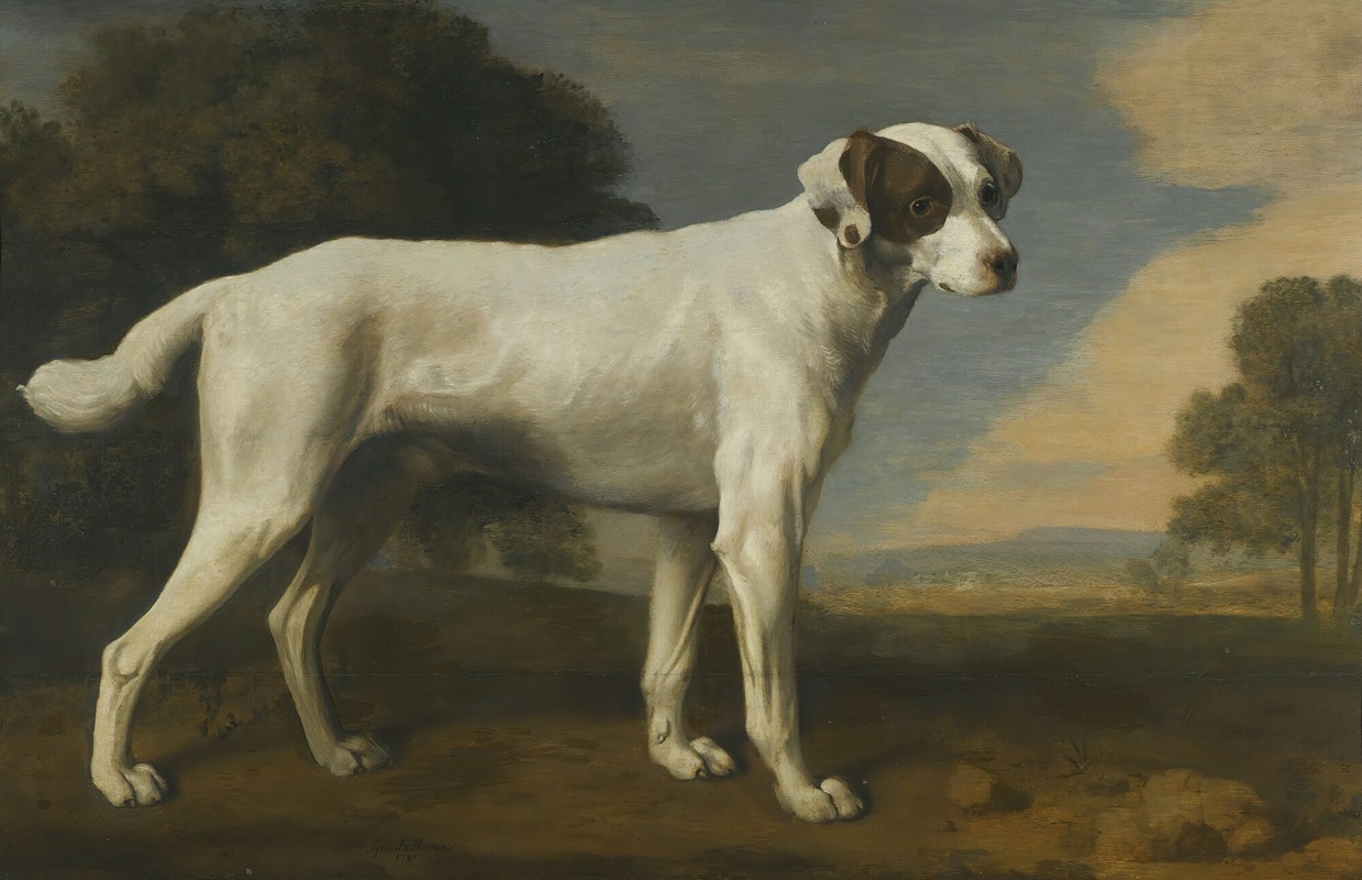 Viscount Gormanston's White Dog by Джордж Стуббс, 1781 — digital art print download