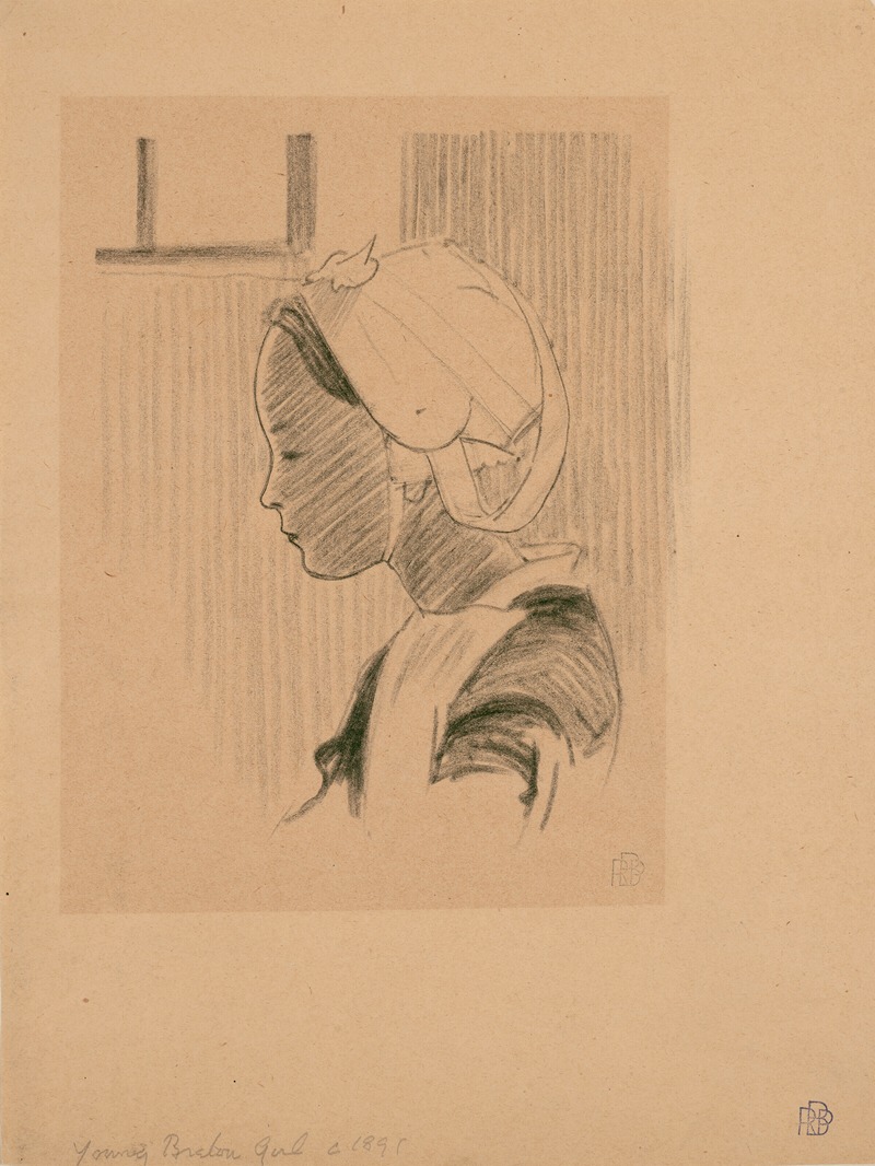 Young Breton Girl by Роберт Полхилл Беван, 1891 — digital art print download