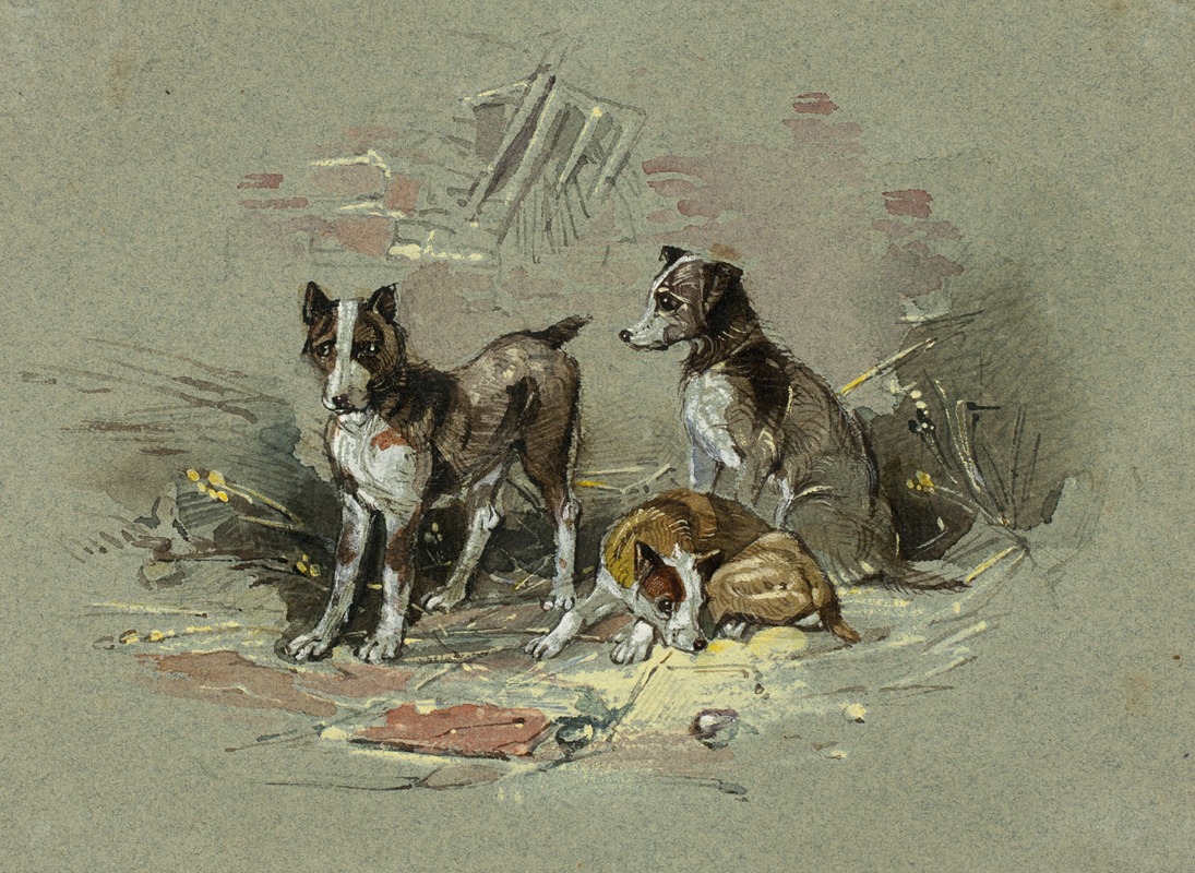 Three Dogs in an Alley — Charles B. Newhouse