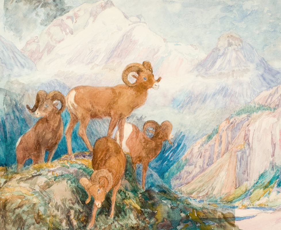 Big Horn Mountain Sheep by Alexander Phimister Proctor — digital art print download