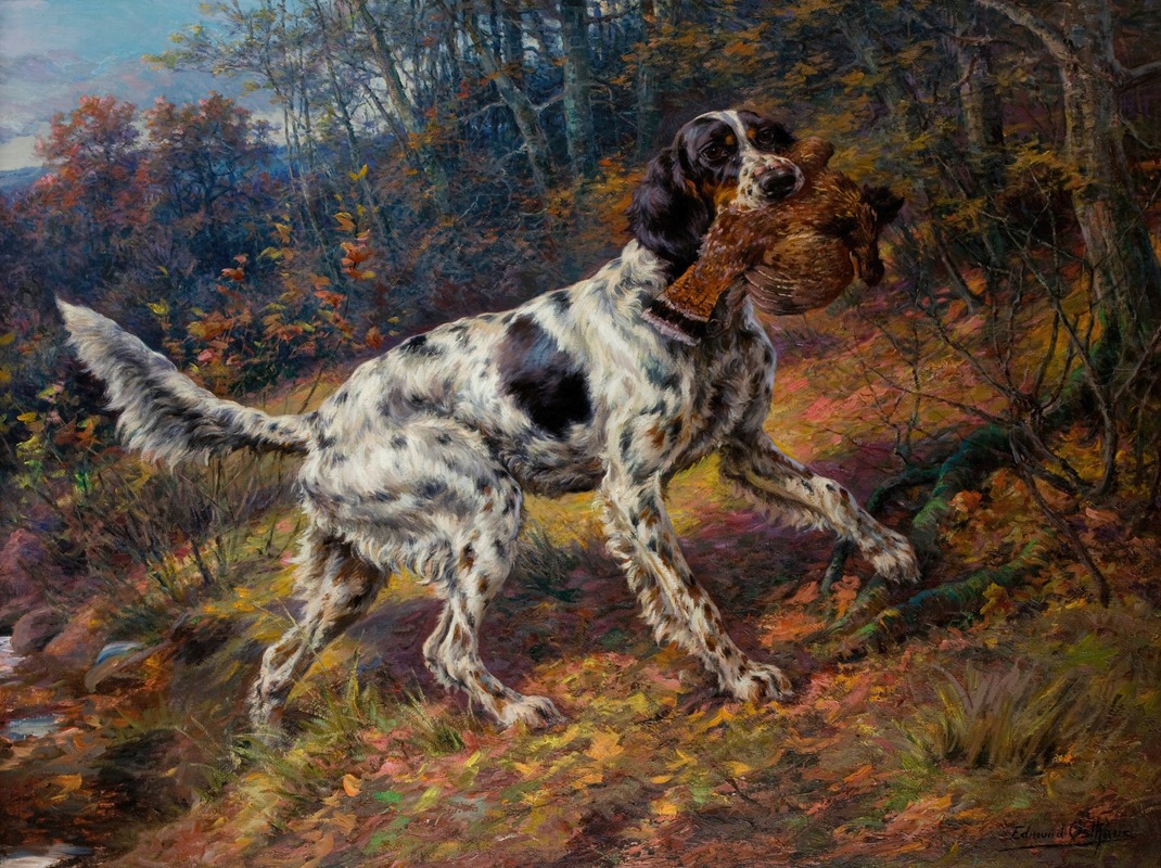 English Setter with Grouse by Эдмунд Генри Остхаус — digital art print download