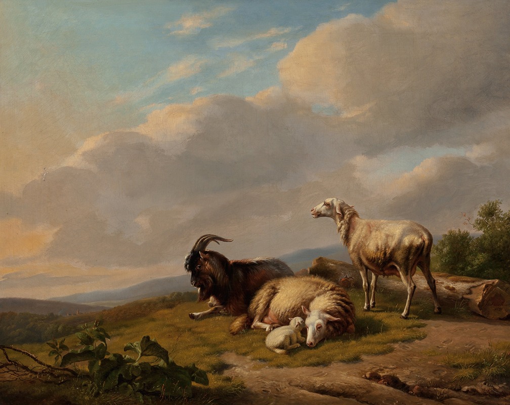 Sheep and Goats in a Landscape — Южен Жозеф Вербокховен