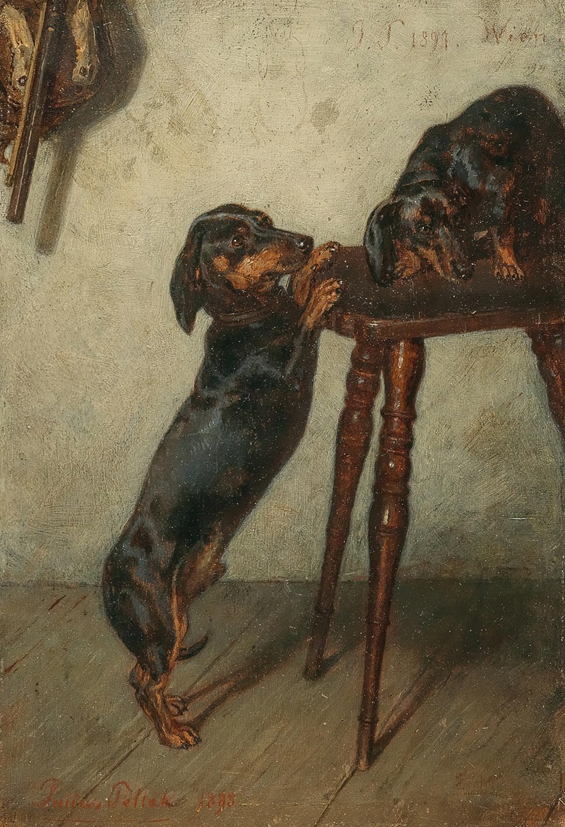 Dachshunde by Юлий Поллак, 1898 — digital art print download