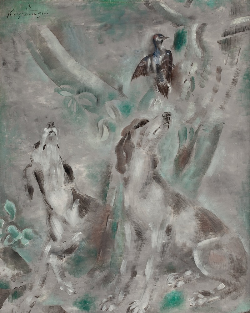 Dogs and Bird by Sei Koyanagui — digital art print download