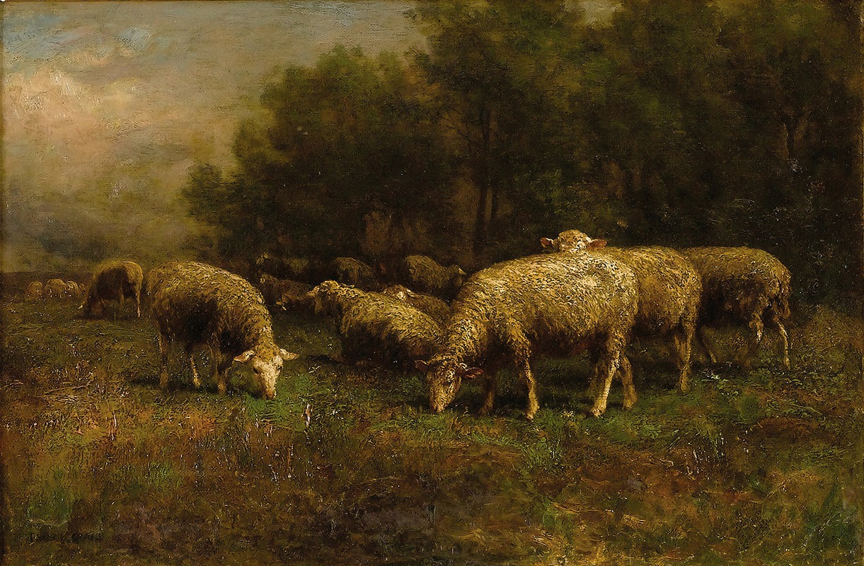Sheep at Pasture by Томас Бигелоу Крейг, 1903 — digital art print download