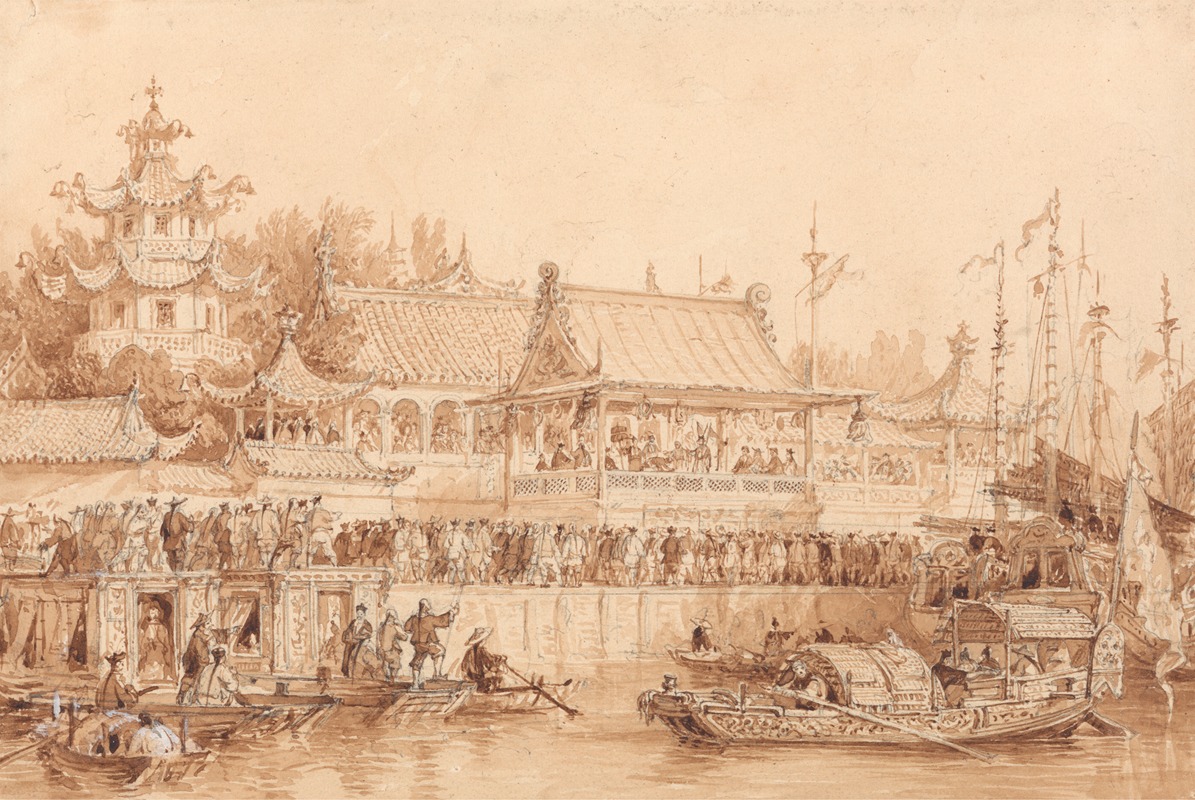 The Theater at Tien-Sin — Thomas Allom