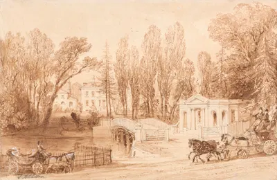 Thorncroft, near Leatherhead by Томас Аллом — digital art print download