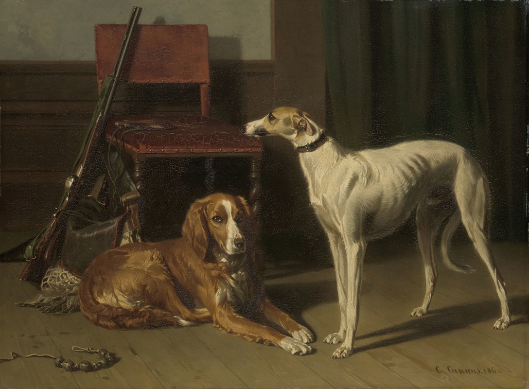 Hunting Companions by Conradijn Cunaeus, 1860 — digital art print download