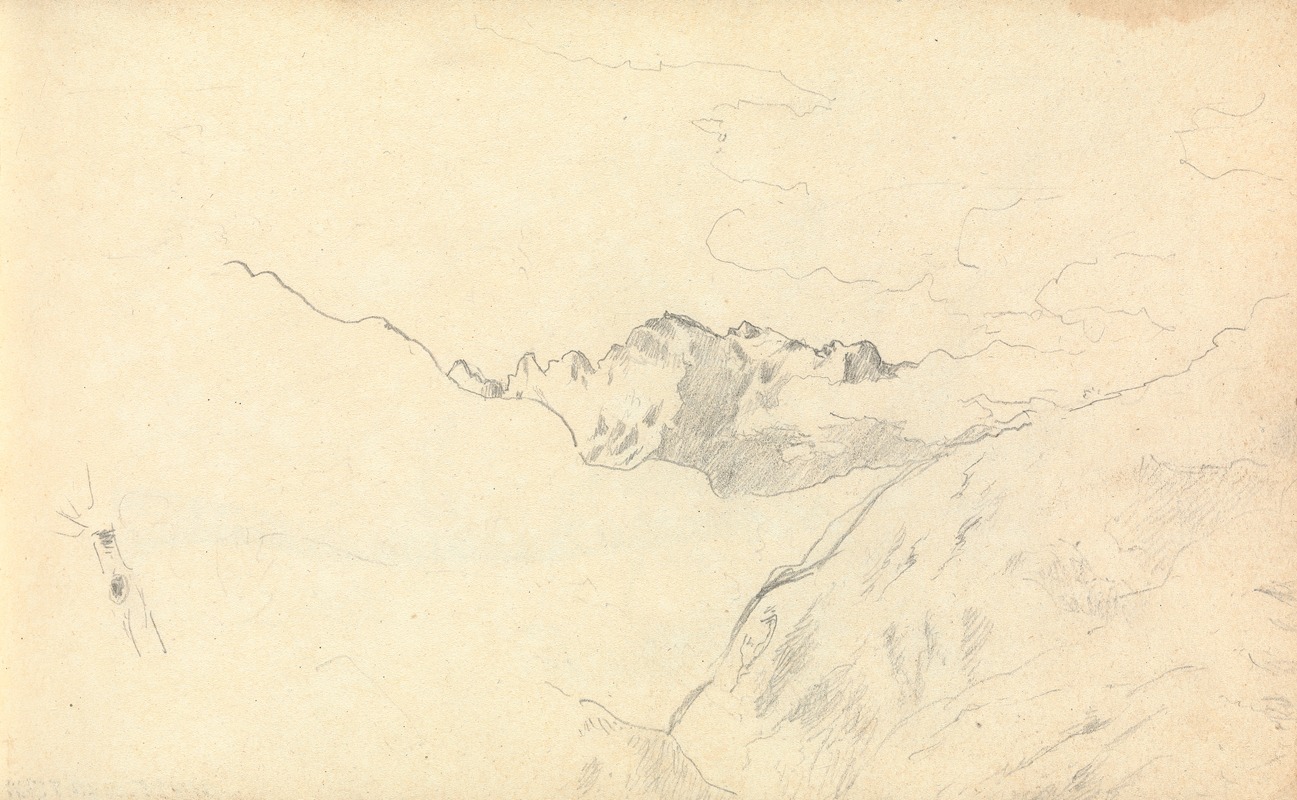 Sketch of Mountains and Clouds — Thomas Bradshaw