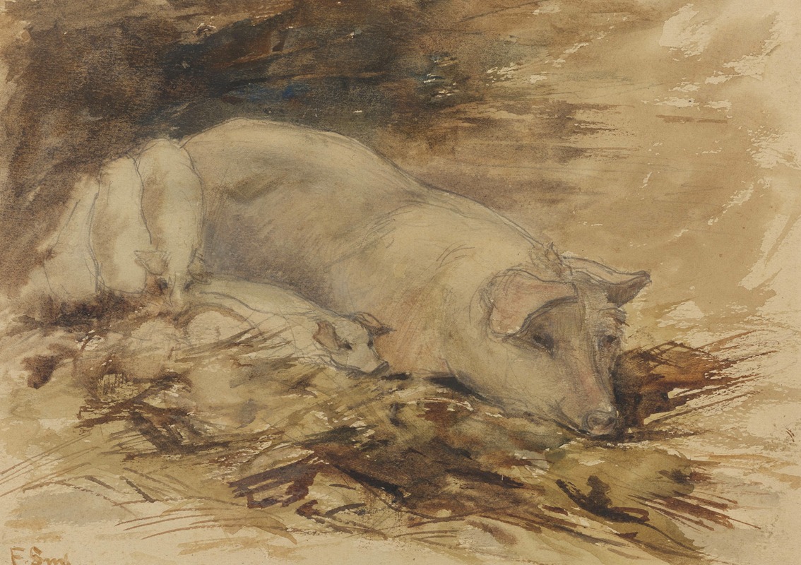 Zeug met biggen by Франс Смиссерт, 1872 - 1944 — digital art print download