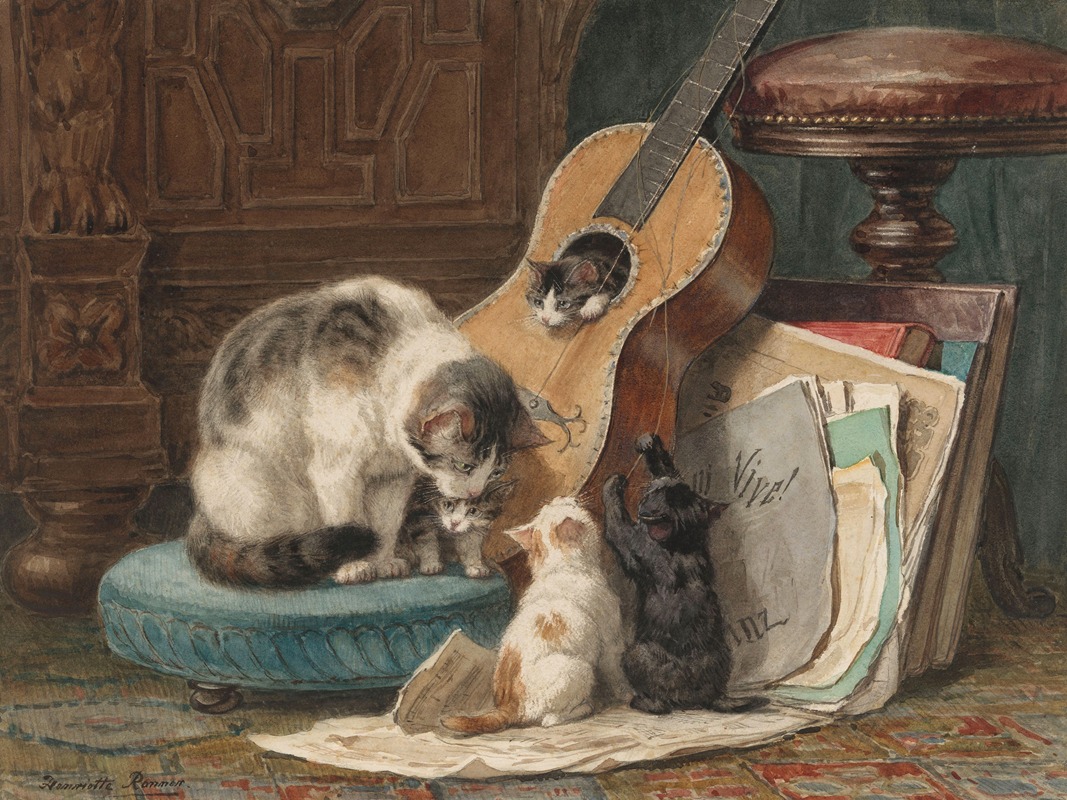 The Musicians by Henriëtte Ronner-Knip — digital art print download