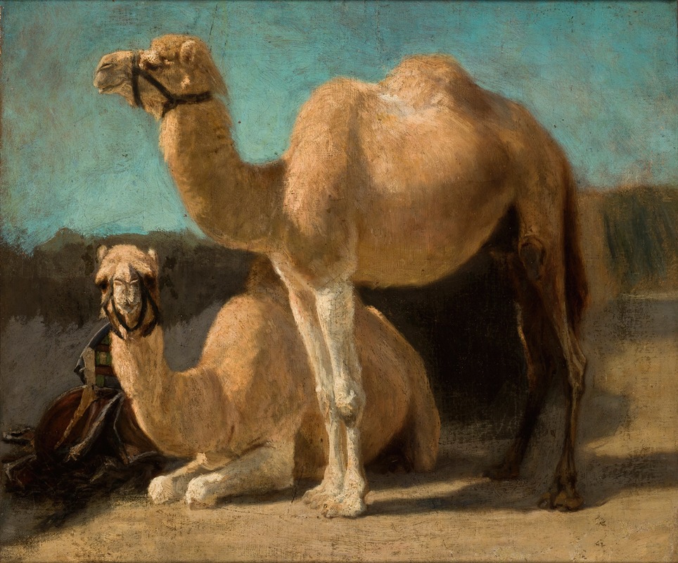 Two Camels by Генрик Родакауский, 1853-1854 — digital art print download