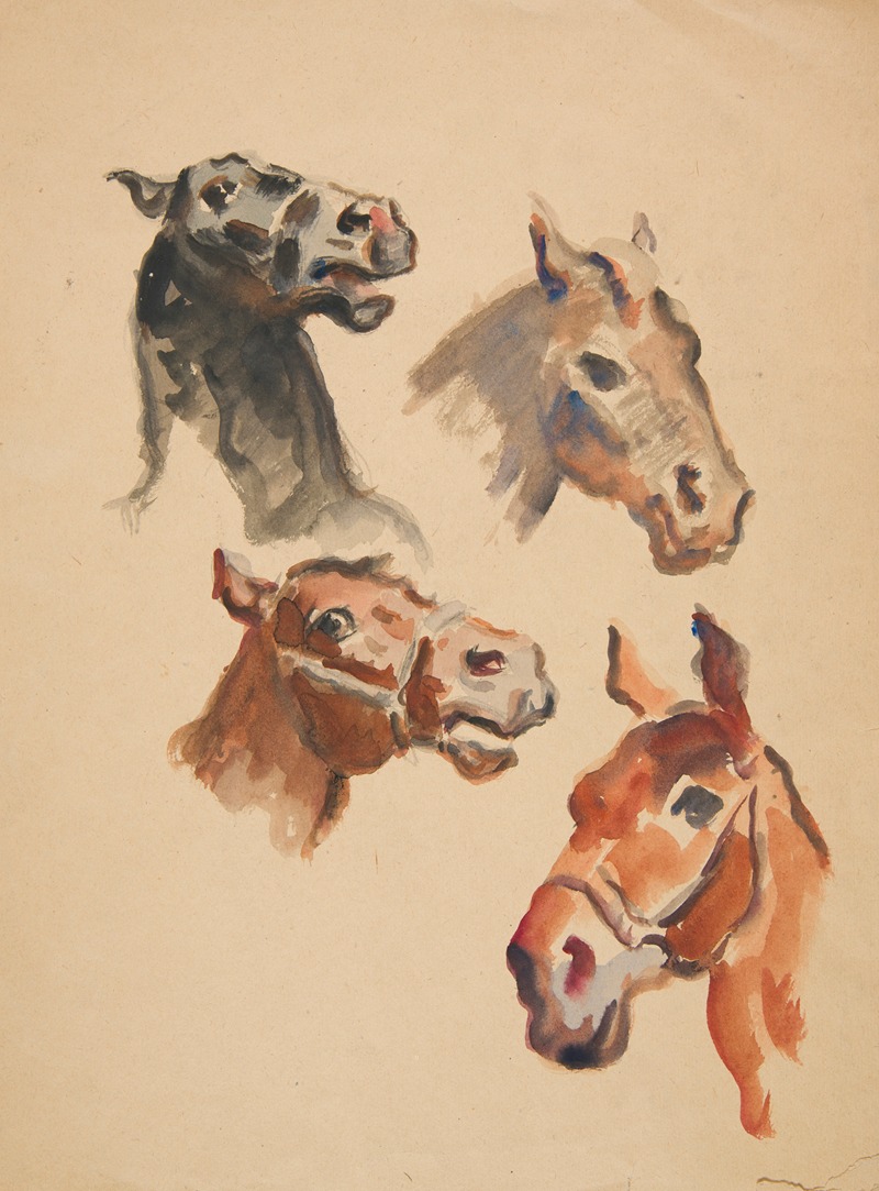 Studia łbów końskich by Иван Иванец, 1912-1915 — digital art print download