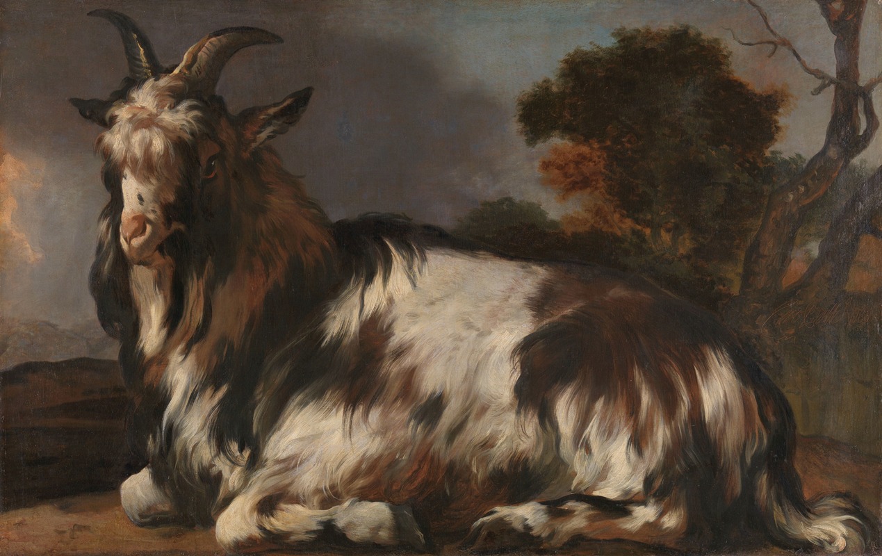 Goat Lying Down by Ян Баптист Виникс, 1645 - 1660 — digital art print download