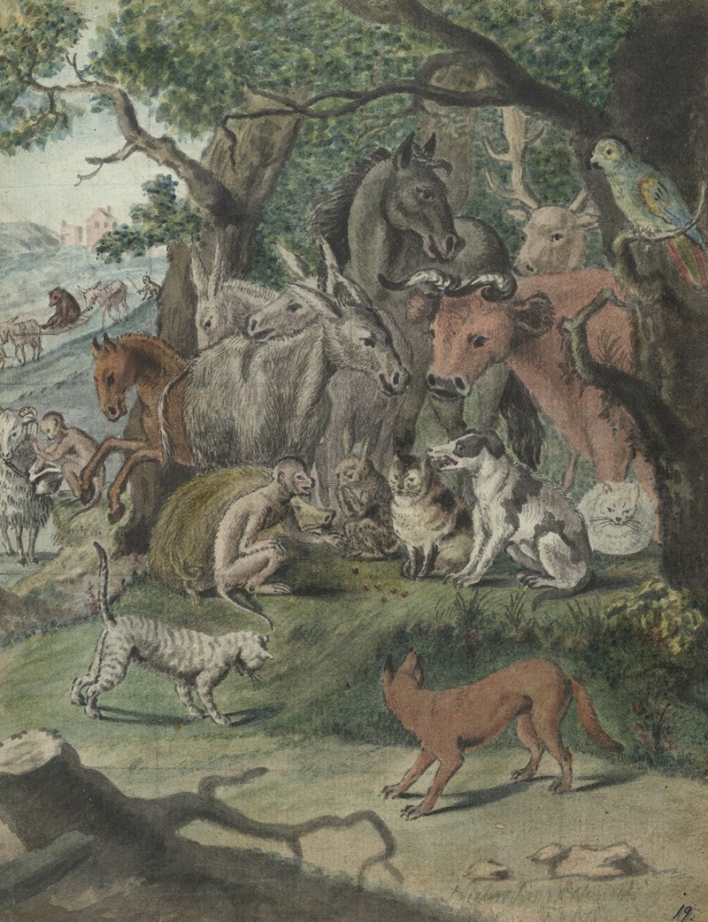 Dobbelende dieren by Ян Брандес, 1770 - 1808 — digital art print download
