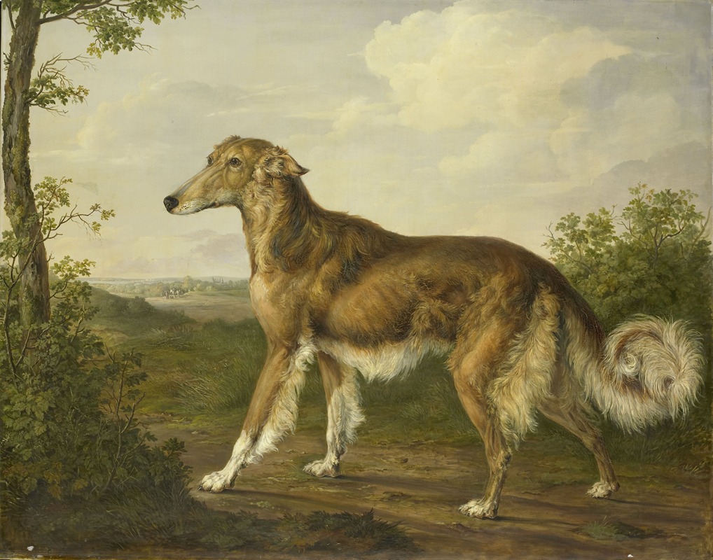 Siberian Greyhound by Ян Дасвелдт, c. 1825 — digital art print download