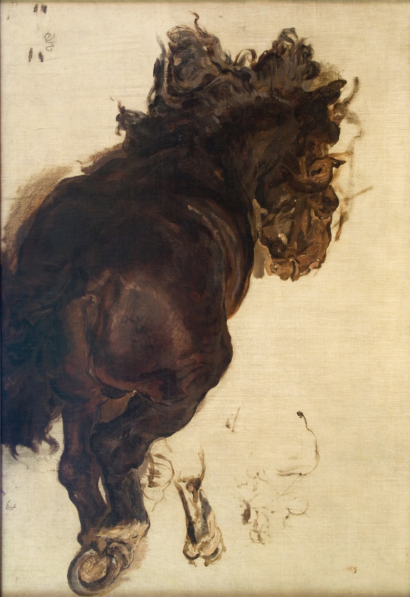 Study of a recIIning horse — Jan Matejko