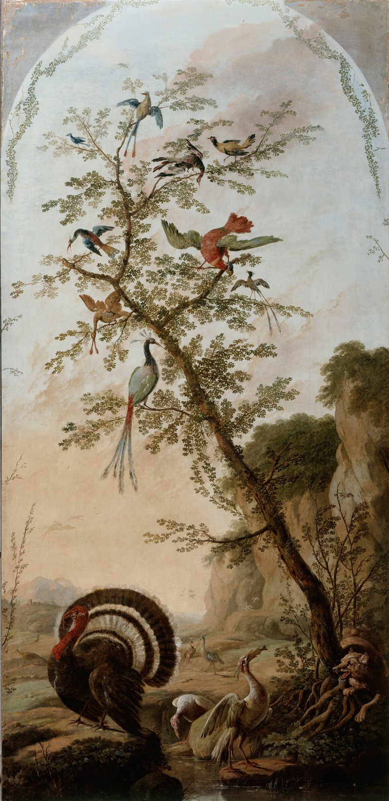 Panneau décoratif à sujets d'animaux by Жан-Батист Пилеман, 1765-1767 — digital art print download