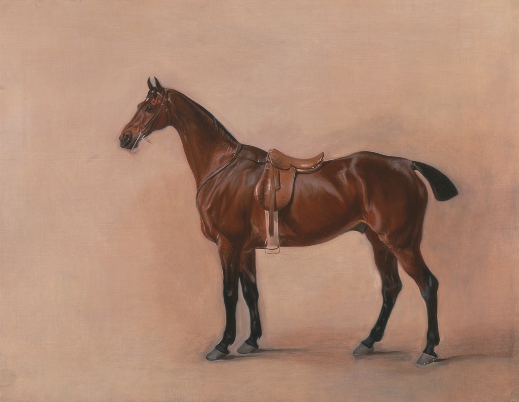 Study of a Saddled Bay Hunter by Джон Фернли, 1828 — digital art print download