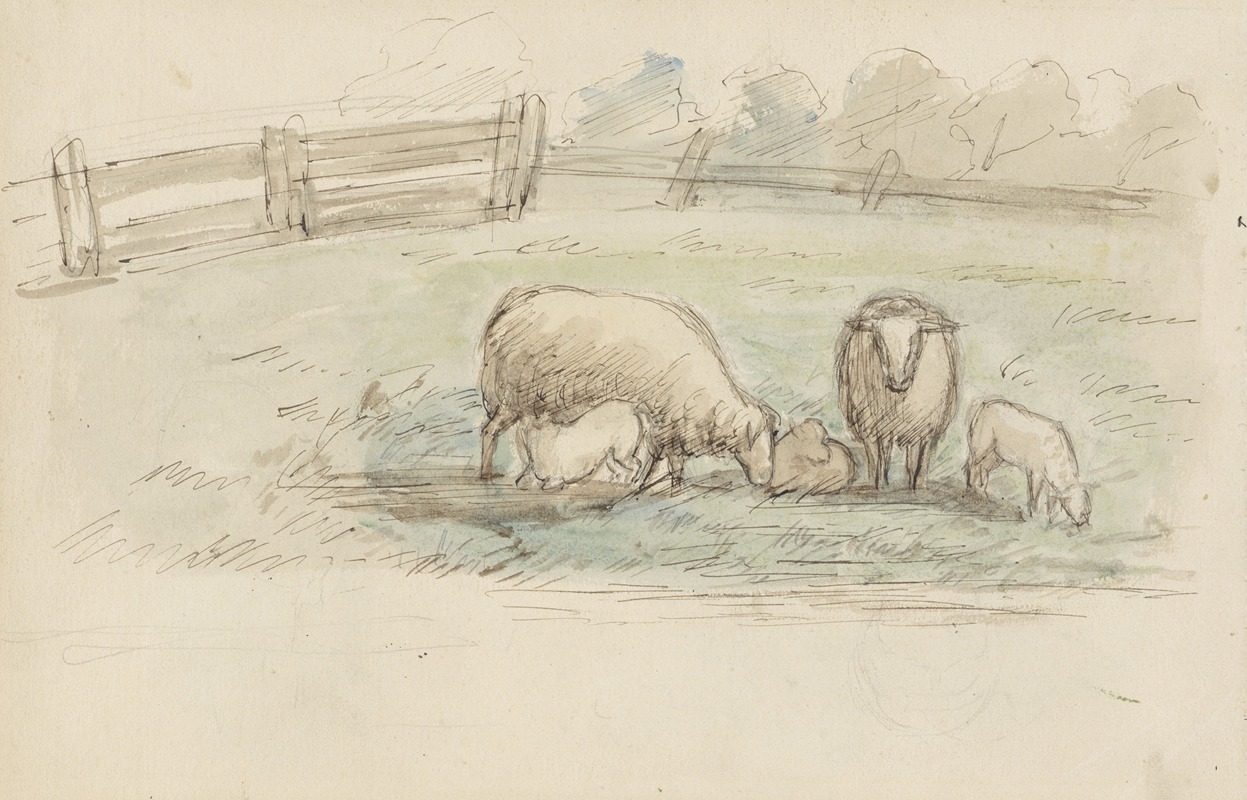 Schapen in een weide by Йозеф Исраэльс, 1834 - 1911 — digital art print download