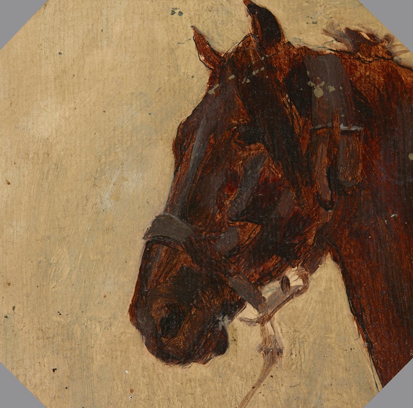 Study of the Horse's Head by Максимилиан Гиеримский, 1871-1872 — digital art print download