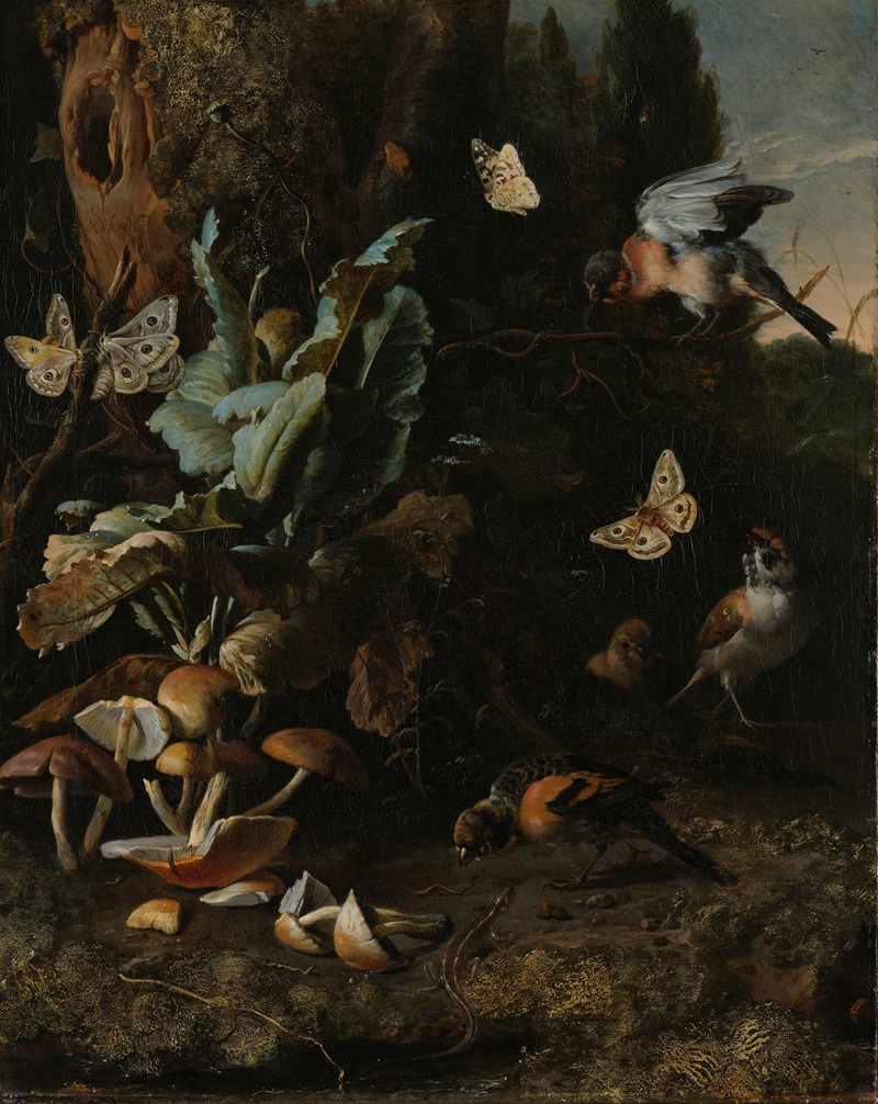 Animals and Plants by Мельхиор д'Ондекайтер, c. 1668 — digital art print download