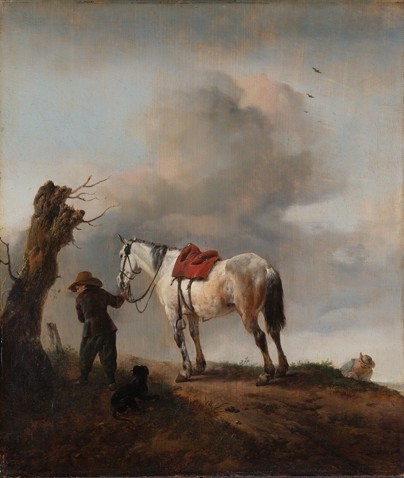 The Grey Horse by Филипс Вауверман, c. 1646 — digital art print download