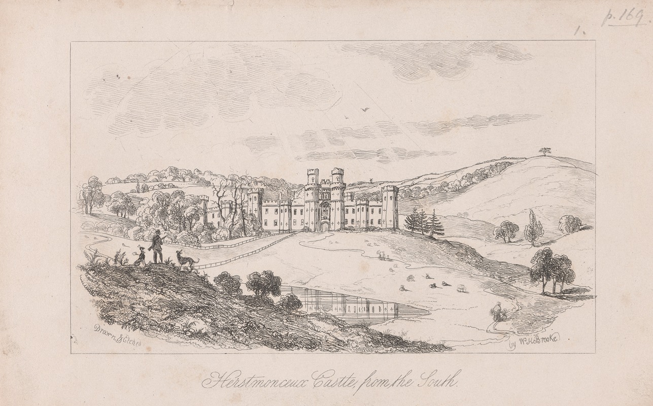 Herstmonceux Castle from the South by Уильям Генри Брук — digital art print download
