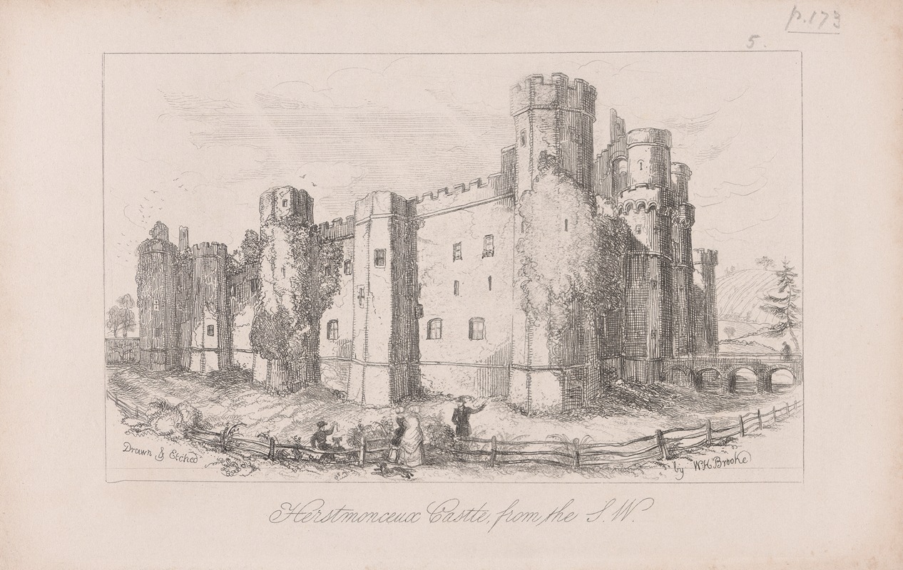 Herstmonceux Castle from the Southwest — William Henry Brooke