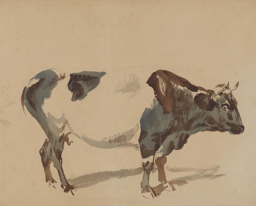 Study of a cow by Пётр Михаловский, 1845 — digital art print download