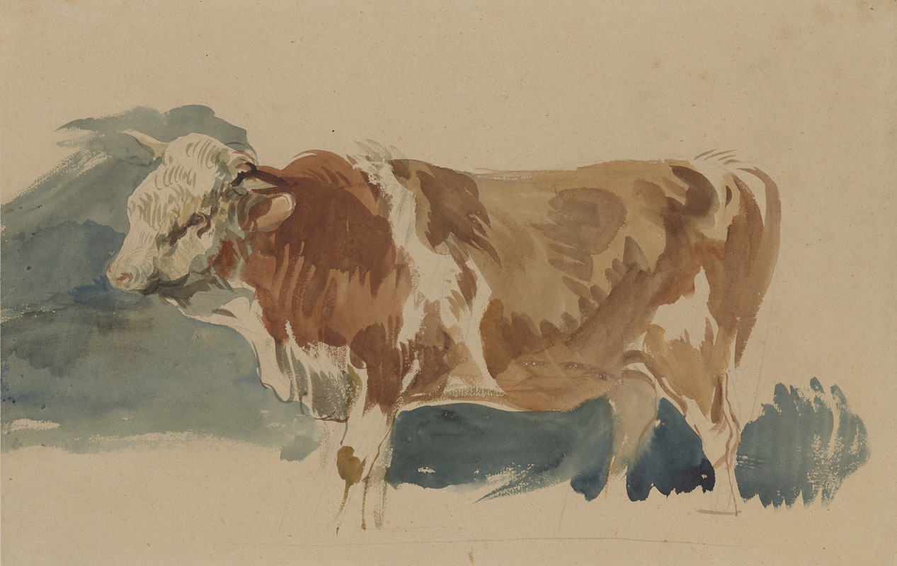 Study of a spotted ox by Пётр Михаловский, 1845 — digital art print download