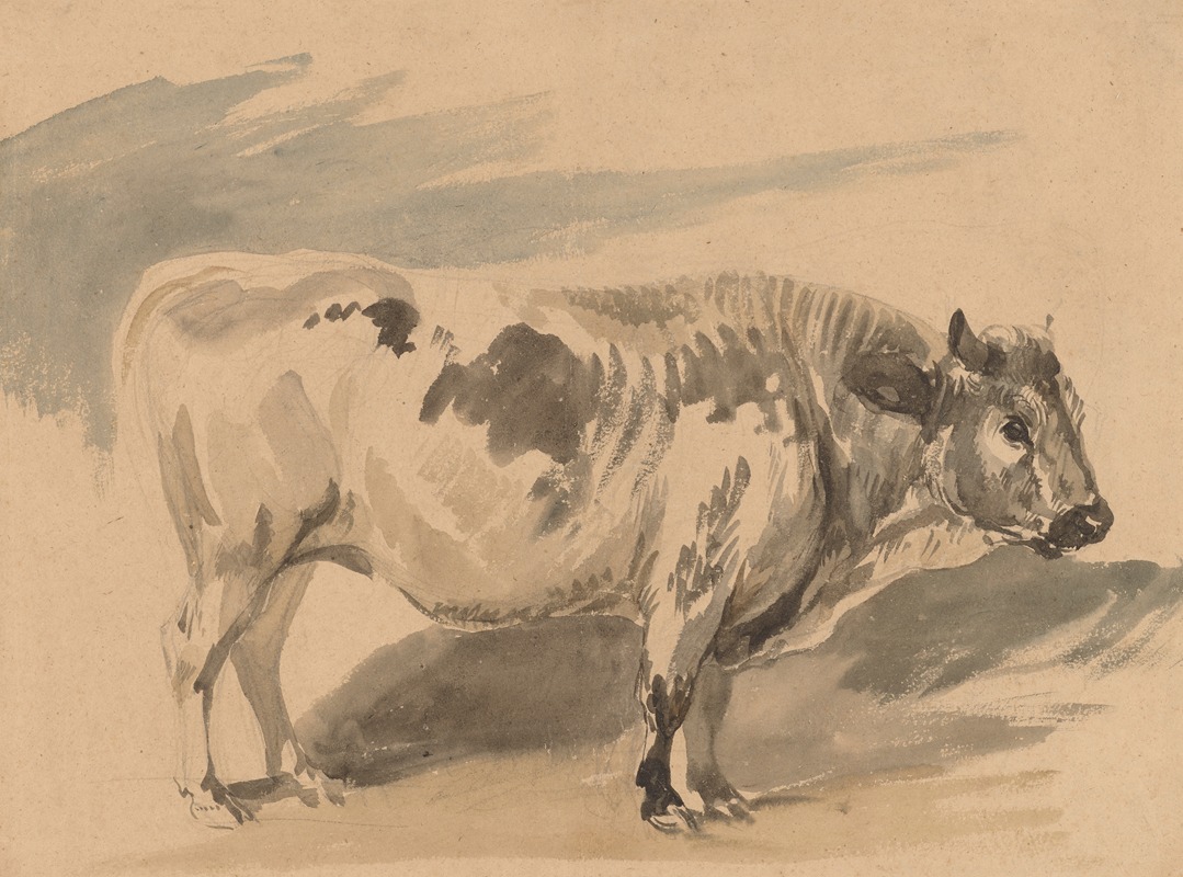Study of 'Simentaler' breed bull by Пётр Михаловский, 1845 — digital art print download