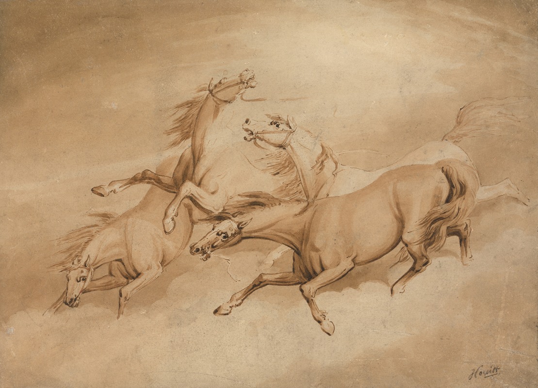 Four Galloping Horses by Самуэль Ховитт — digital art print download