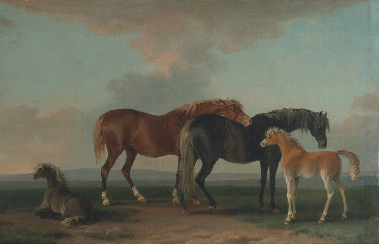 Mares and Foals, facing right by Sawrey Gilpin — digital art print download