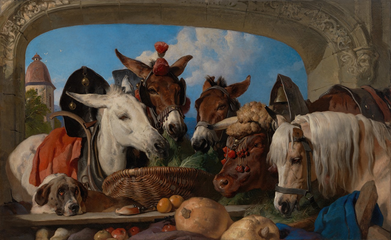A Group of Animals, Geneva — Sir Edwin Henry Landseer