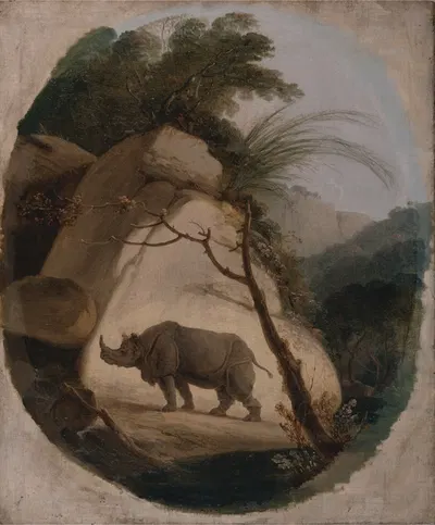 The Indian Rhinoceros by Томас Даниелл — digital art print download