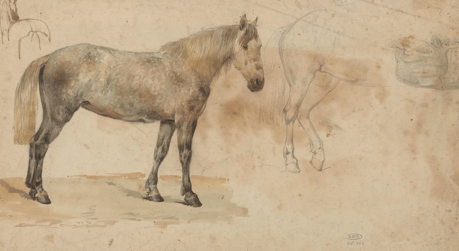 Studies van een paard by Willem Carel Nakken, 1845 - 1926 — digital art print download
