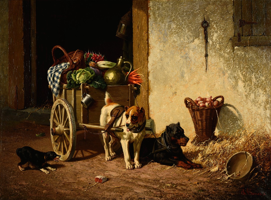 Attelage de chiens by Charles Thomas, 1874 — digital art print download