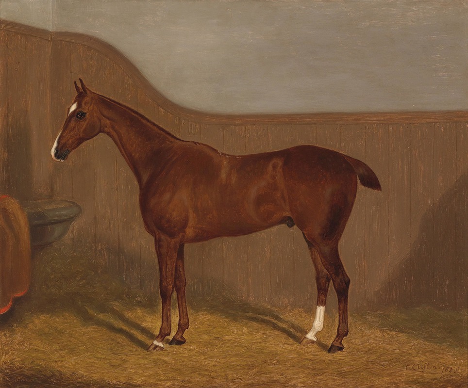 Pferdeportrait by F Clifton, 1883 — digital art print download