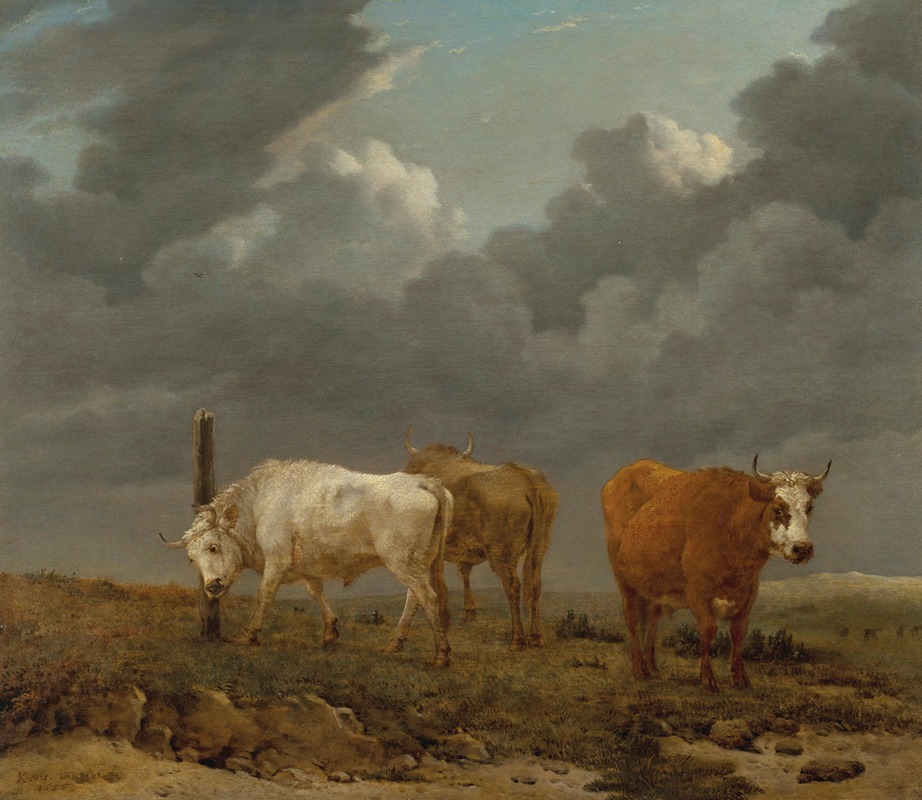 A landscape with cattle by Карел Дуйардин, 1656 — digital art print download
