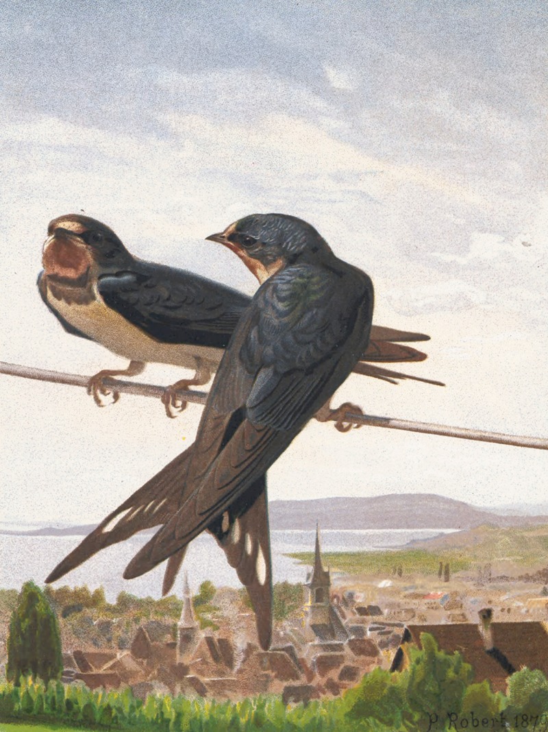 Hirondelle de Cheminée by Léo-Paul Robert, 1879 — digital art print download