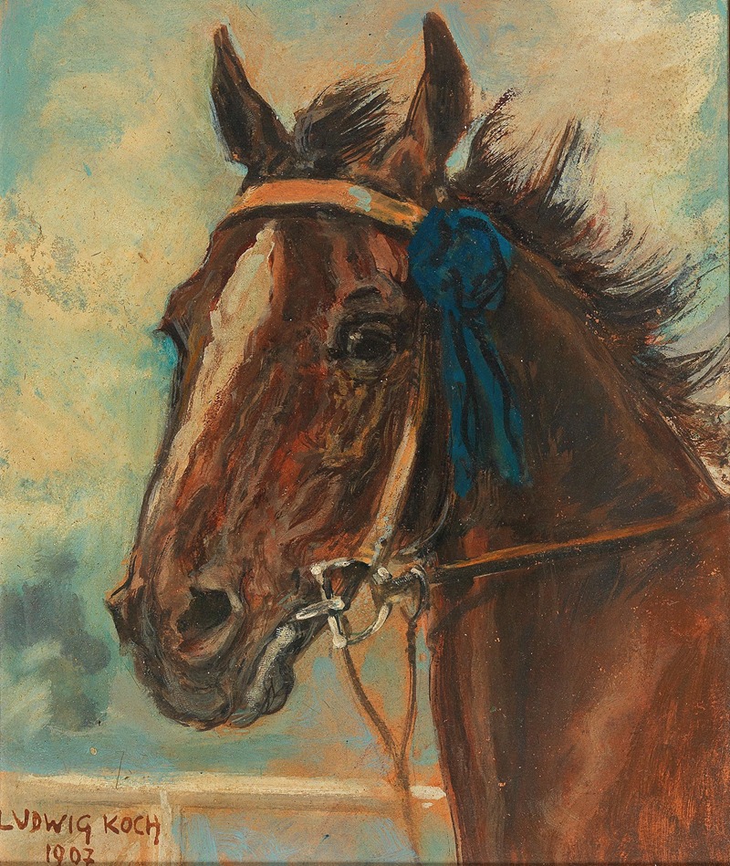A Winning Horse by Людвиг Кох — digital art print download